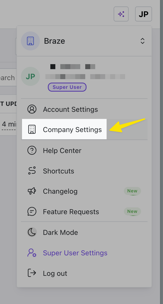 Connect Braze Integration.